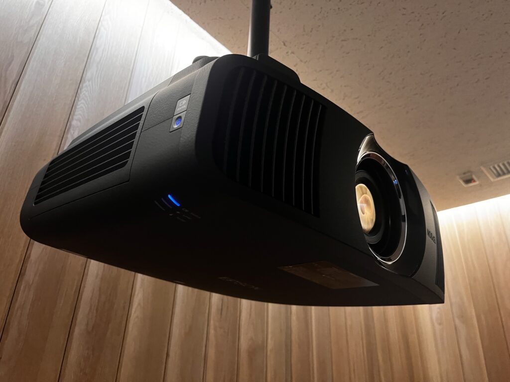 Epson EH-LS12000 projector installed for Home Theater Video Calibration by HDT Homedigital.