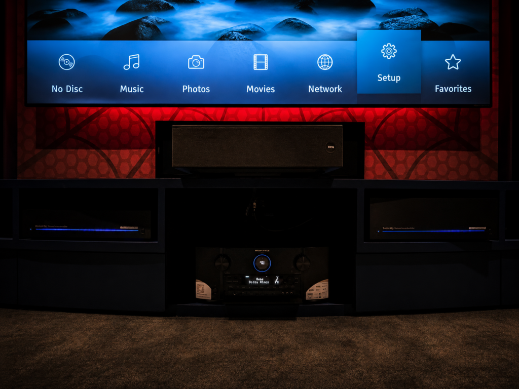 Marantz AV7705 Pre Processor และ AudioControl Savoy G4 Power Amplifier ภายใน Spider-Man Home Theater