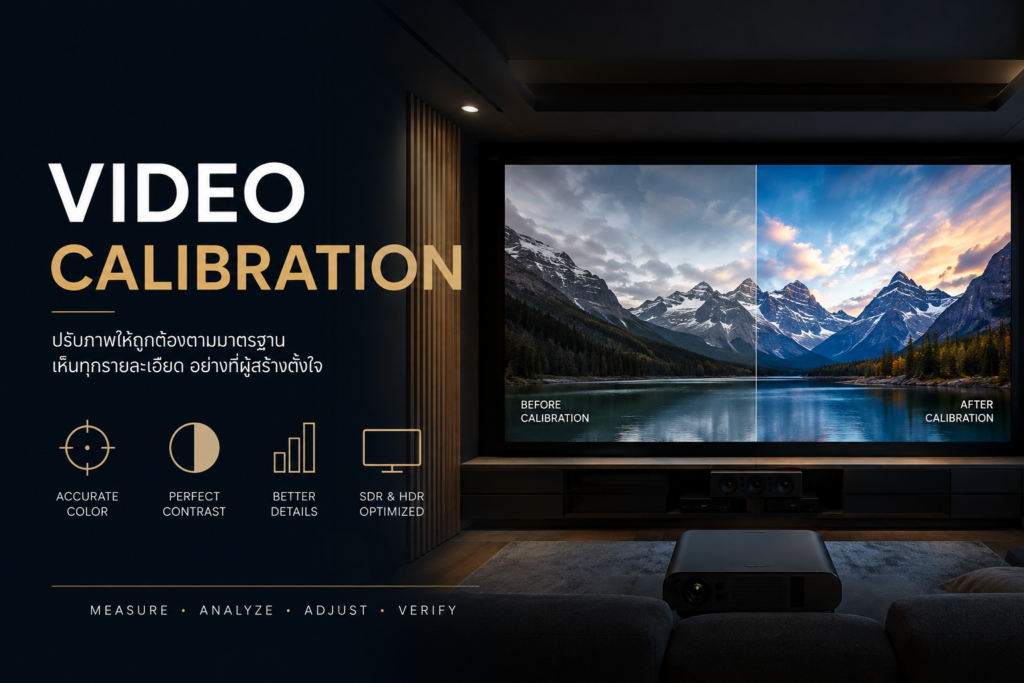บริการปรับภาพโปรเจคเตอร์และทีวี Video Calibration โดย HDT Homedigital