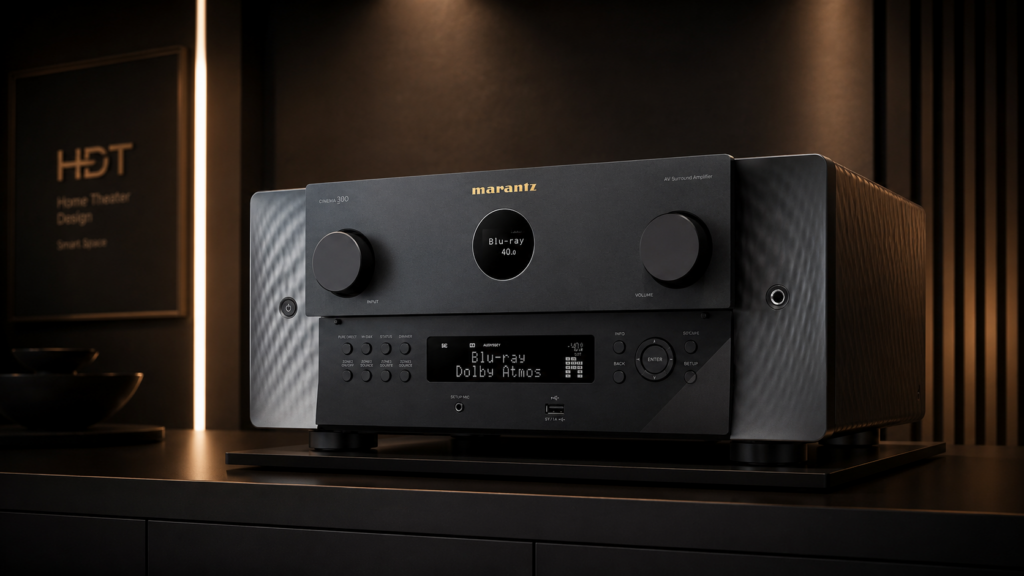 Marantz CINEMA 30 มุมด้านข้าง แสดงโครงสร้างตัวเครื่องและการออกแบบสำหรับ Home Theater