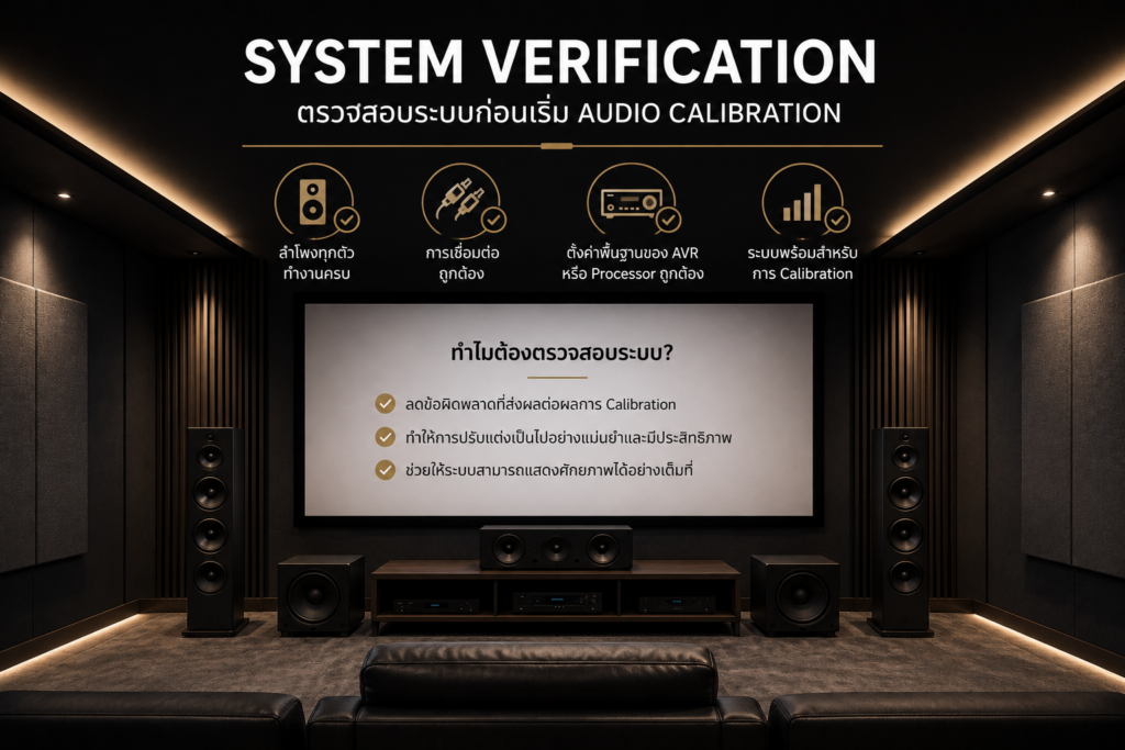 System Verification สำหรับ Home Theater