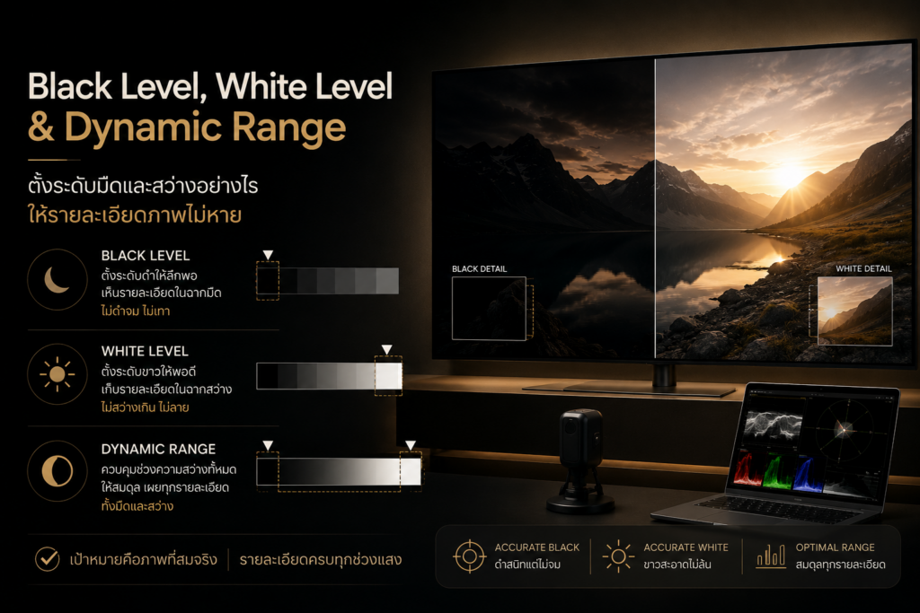 Black Level White Level และ Dynamic Range สำหรับ Video Calibration