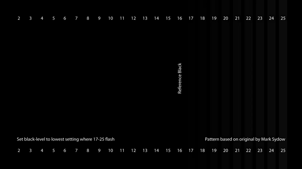 SDR Black Level Test Pattern สำหรับตรวจ Reference Black และ Black Clipping