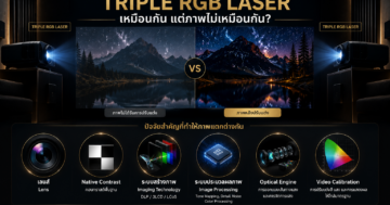 ทำไมโปรเจคเตอร์ที่เป็น Triple RGB Laser เหมือนกัน แต่ภาพไม่เหมือนกัน