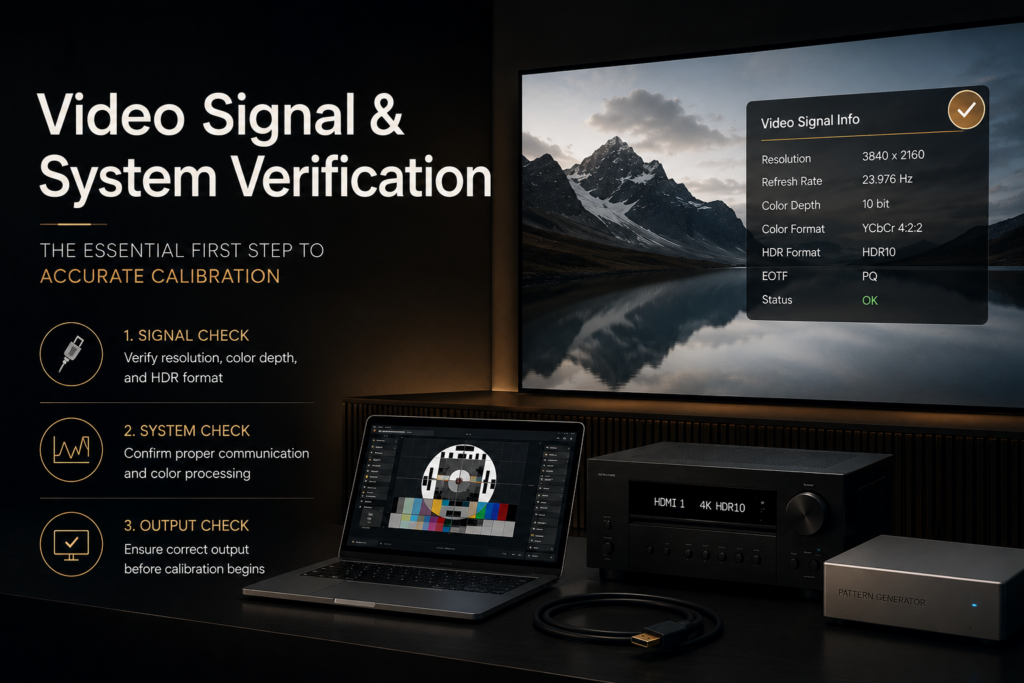 Video Signal & System Verification ก่อนเริ่ม Video Calibration